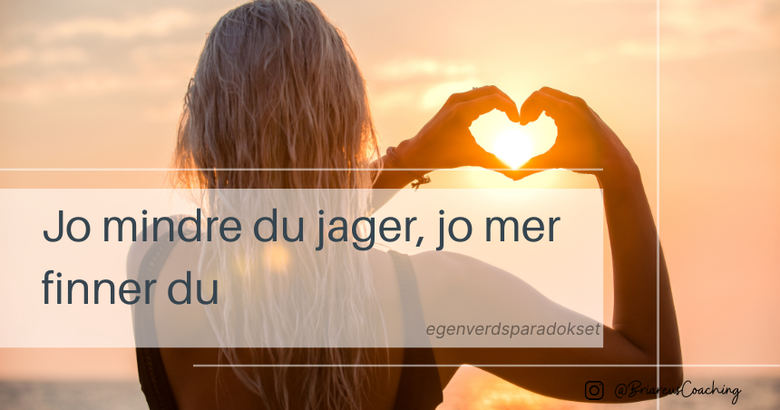 Jo mindre du jager, jo mer finner du Egenverdsparadokset. digital detox