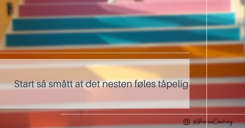 Micro-habits. Briareus Coaching Én trapp. Ti trinn. En forbedret versjon av deg.