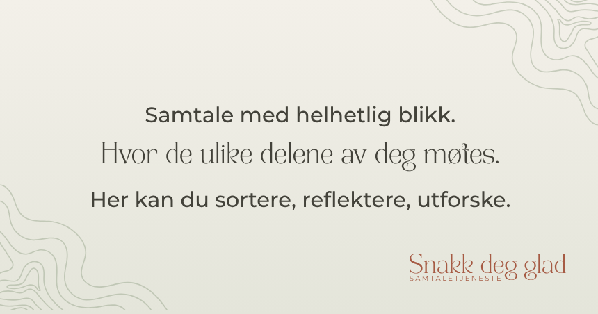 snakk deg glad. lavterskel samtaletjeneste